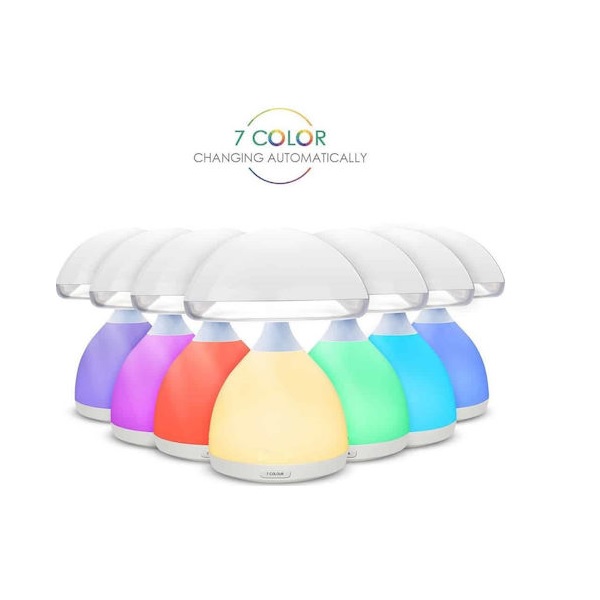 Φωτογραφία προϊόντος: Mushroom Lamp Διακοσμητικό Φωτιστικό LED RGB Μανιτάρι Μπαταρίας Λευκό
