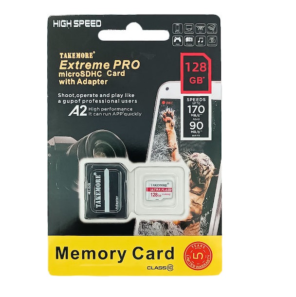 Φωτογραφία προϊόντος: Takemore Κάρτα Μνήμης microSD 128GB