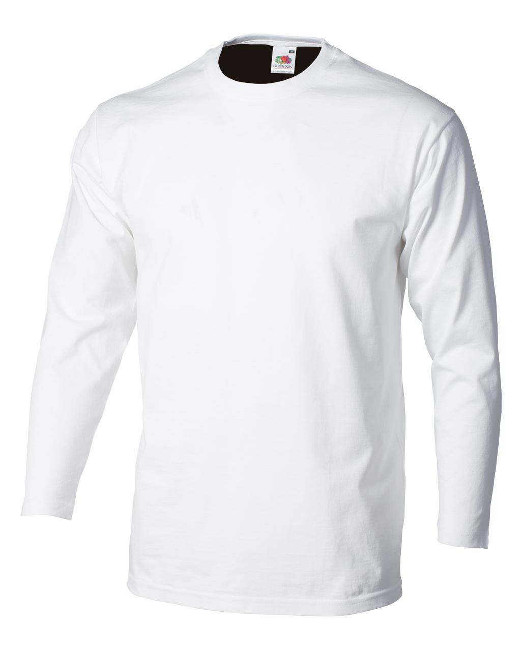Φωτογραφία προϊόντος: Fruit of the Loom 61-038 Μακρυμάνικο T-shirt Βαμβακερό Λευκό