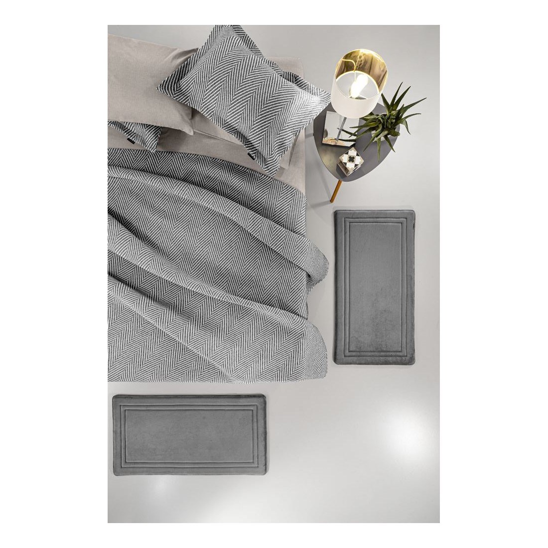 Φωτογραφία προϊόντος: Guy Laroche Σετ 2τμχ Χαλί Softy Charcoal