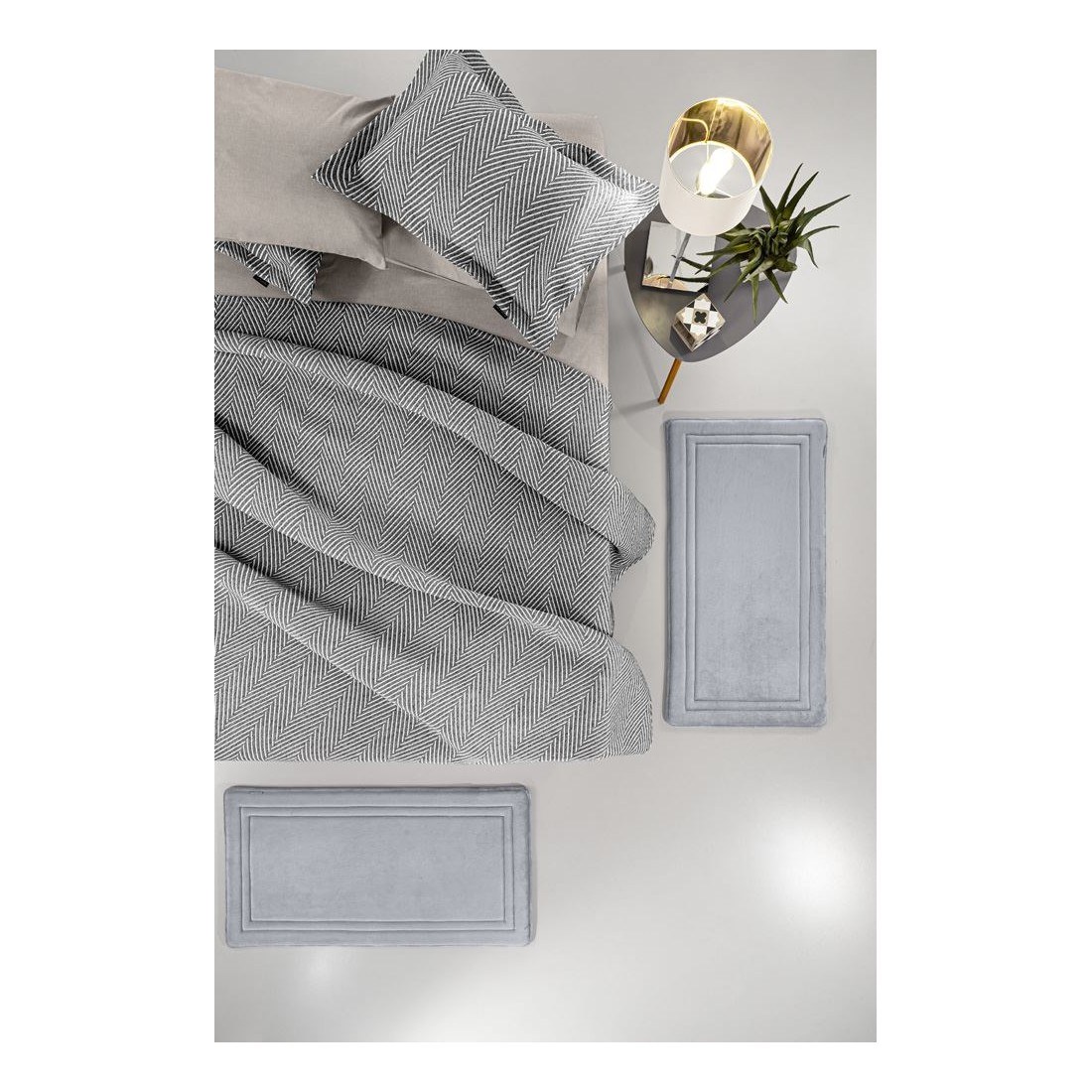 Φωτογραφία προϊόντος: Guy Laroche Σετ 2τμχ Χαλί Softy Silver