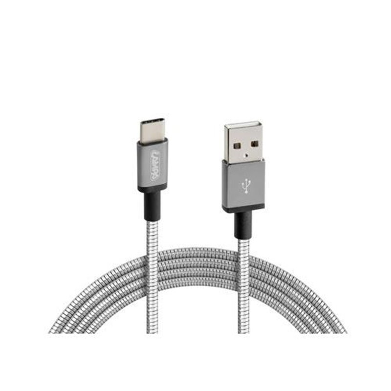 Φωτογραφία προϊόντος: ΚΑΛΩΔΙΟ USB ΦΟΡΤΙΣΗΣ ΚΑΙ ΣΥΓΧΡΟΝΙΣΜΟΥ IRON SILVER LINE - TYPE C (100 cm)