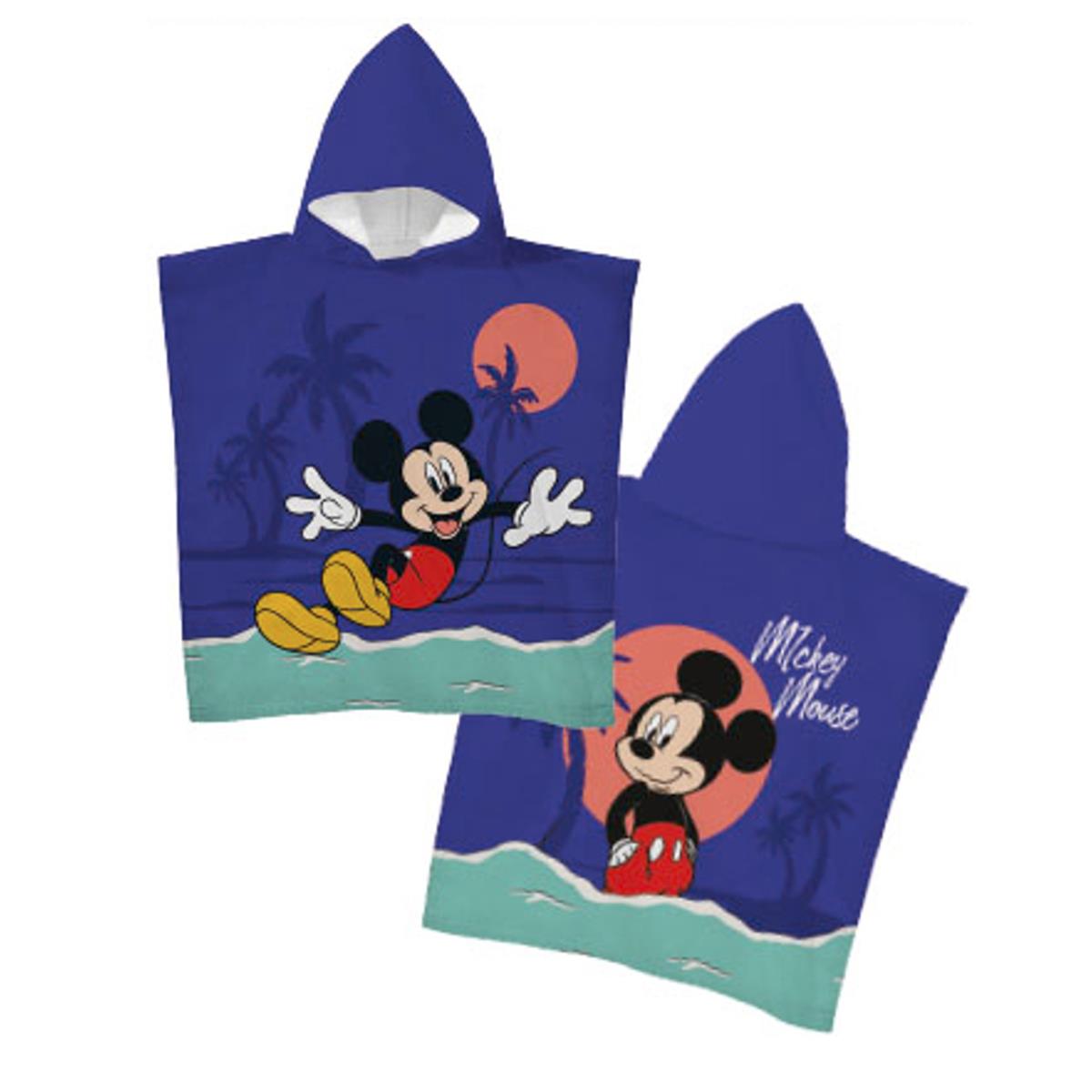 Φωτογραφία προϊόντος: Παιδικό πόντσο Microfiber Mickey Μπλε 55 x 110 cm