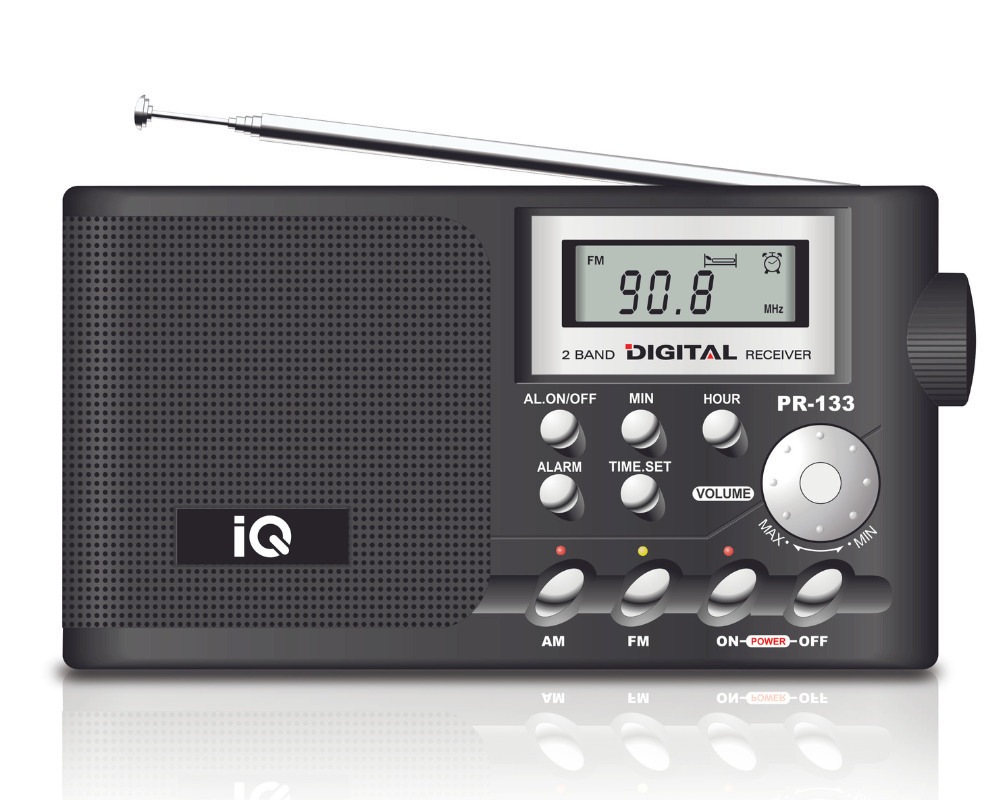 Φωτογραφία προϊόντος: IQ PR-133 Black (Φορητό Ψηφιακό Ραδιόφωνο Ρεύματος-Μπαταρίας)