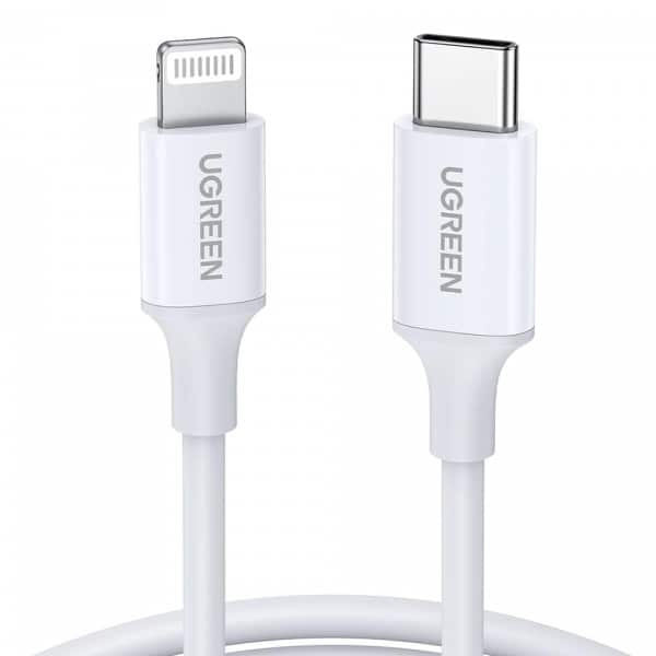 Φωτογραφία προϊόντος: Ugreen US171 18W PD TYPE-C/i6 White 1m 10493 3A (Καλώδιο Lightning)
