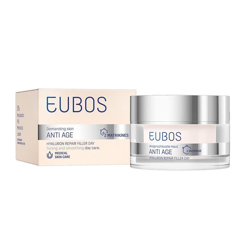 Φωτογραφία προϊόντος: Eubos Anti Age Hyaluron Repair Filler Day Κρέμα Εντατικής φροντίδας για μείωση των Ρυτίδων με υαλουρονικό οξύ, 50ml
