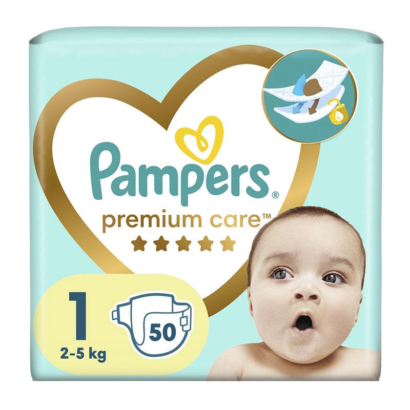 Φωτογραφία προϊόντος: PAMPERS Premium Care No.1 (2-5kg) Βρεφικές Πάνες 50ΤΜΧ