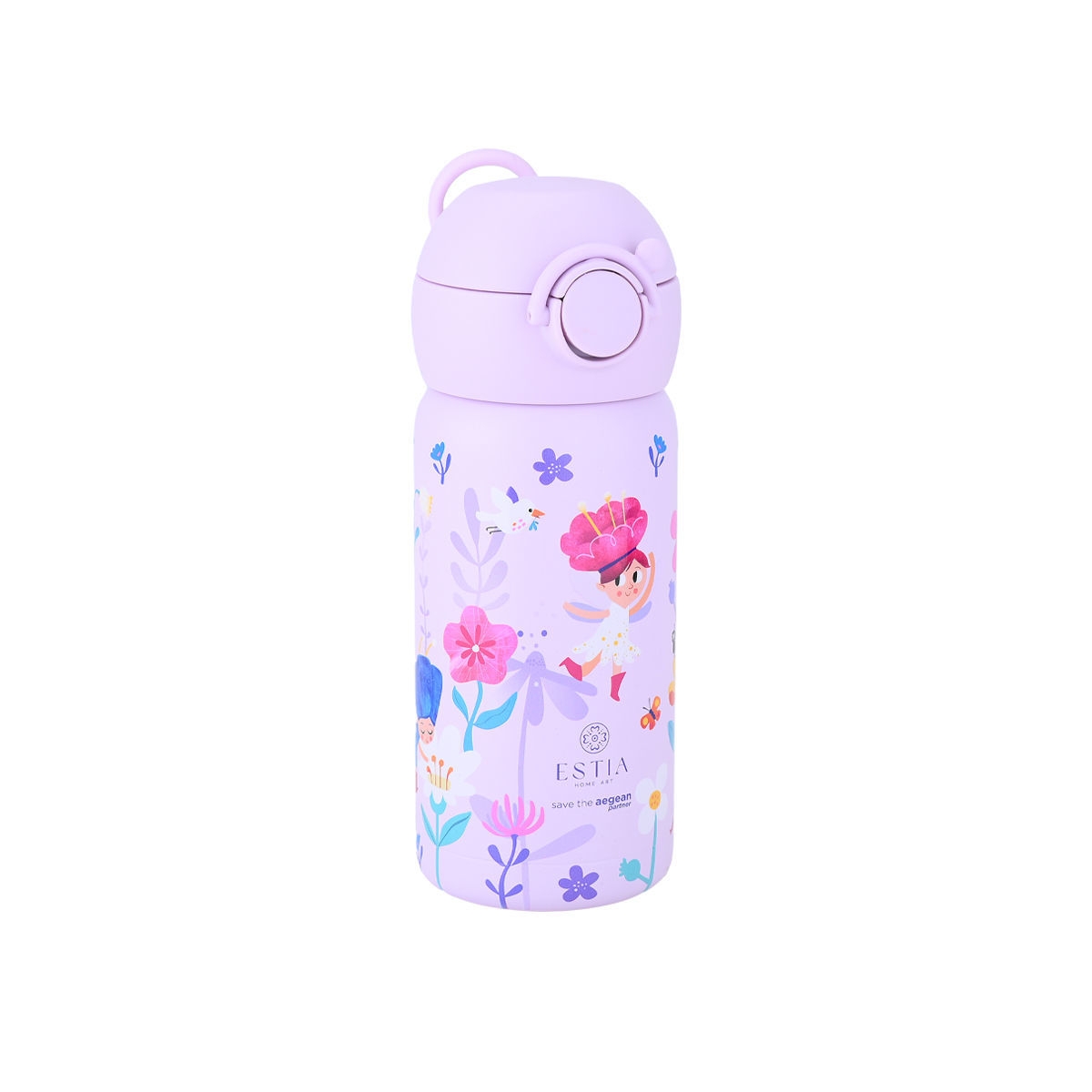 Φωτογραφία προϊόντος: Estia Wonder Bottle Save the Aegean Παιδικό Παγούρι Θερμός Ανοξείδωτο με Καλαμάκι Non Spill Fairy Tales 350ml 01-34177
