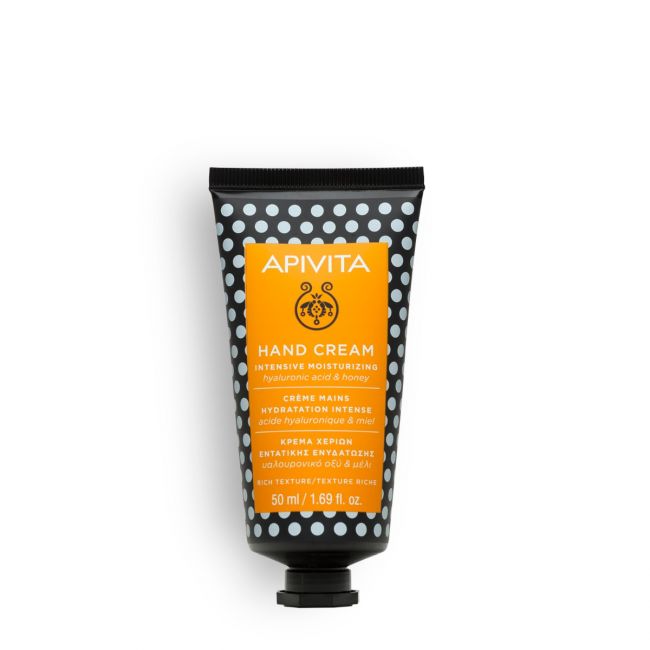 Φωτογραφία προϊόντος: Apivita Hand Cream Hyaluronic And Honey 50ml Κρέμα Χεριών Εντατικής Ενυδάτωσης Πλούσιας Υφής