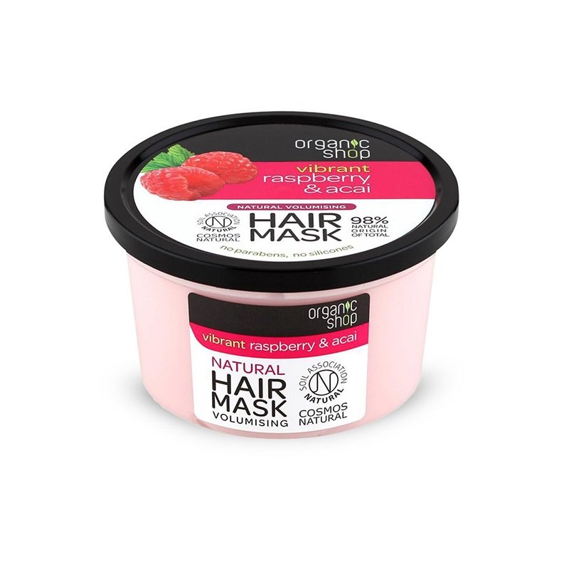 Φωτογραφία προϊόντος: Organic Shop by Natura Siberica Raspberry & Acai Hair Mask Μάσκα Μαλλιών, 250ml
