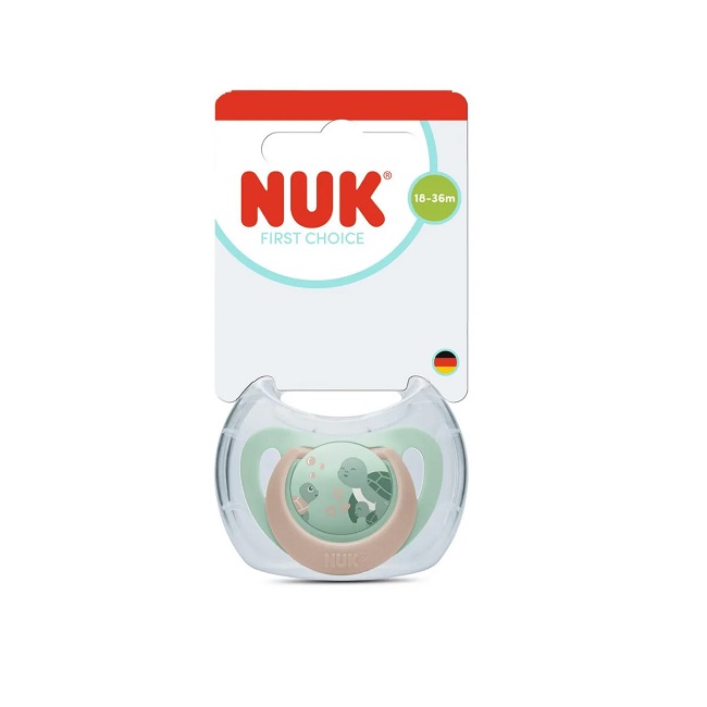 Φωτογραφία προϊόντος: Nuk First Choice Πιπίλα με Θηλή Σιλικόνης Χελώνα Πράσινο 18-36m, 1 τεμάχιο