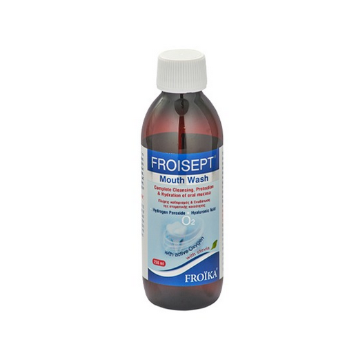 Φωτογραφία προϊόντος: Froika Froisept Mouthwash Στοματικό Διάλυμα με Ενεργό Οξυγόνο 250ml