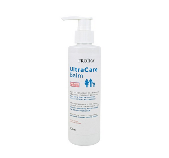 Φωτογραφία προϊόντος: Froika Ultracare Balm (Χωρίς Άρωμα) Balm Επανόρθωσης Για Ξηρό, Ευαίσθητο Δέρμα Με Τάση Ατοπίας Και Κνησμού, 200ml
