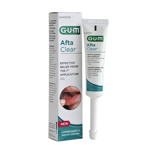 Φωτογραφία προϊόντος: Gum Afta Clear Gel Τζελ τοπικής εφαρμογής για τη θεραπεία των Αφθών, 10ml