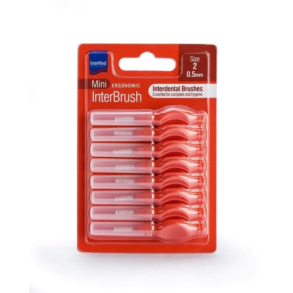 Φωτογραφία προϊόντος: Intermed Mini Ergonomic Interbrush Οδοντογλυφίδες Μεσοδόντιου Καθαρισμού (κόκκινο 0.5mm) 8τμχ