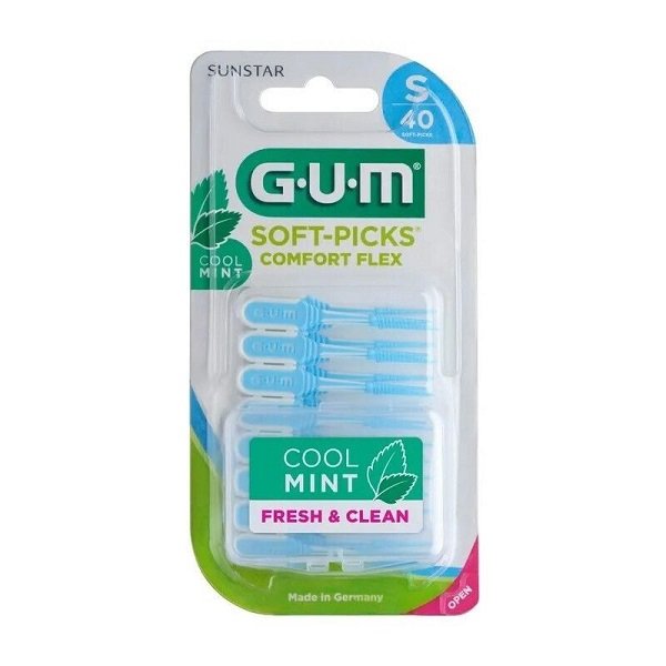 Φωτογραφία προϊόντος: GUM Soft-Picks Comfort Flex Cool Mint 669 Μεσοδόντια Βουρτσάκια με Λαβή Small Γαλάζια 40τμχ