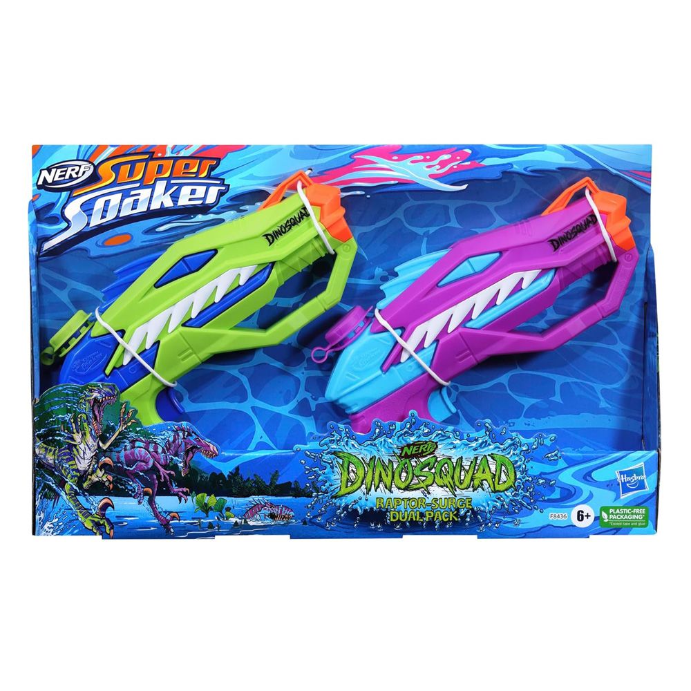 Φωτογραφία προϊόντος: Hasbro Nerf Super Soaker Dino Raptor Surge Dual Pack SSF8436