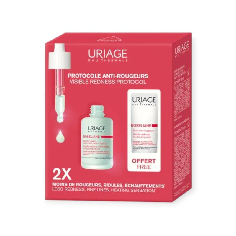 Φωτογραφία προϊόντος: Uriage Promo Anti-Rougeurs Visible Redness Protocol Roseliane Serum 30ml & ΔΩΡΟ Roseliane Cream 15ml