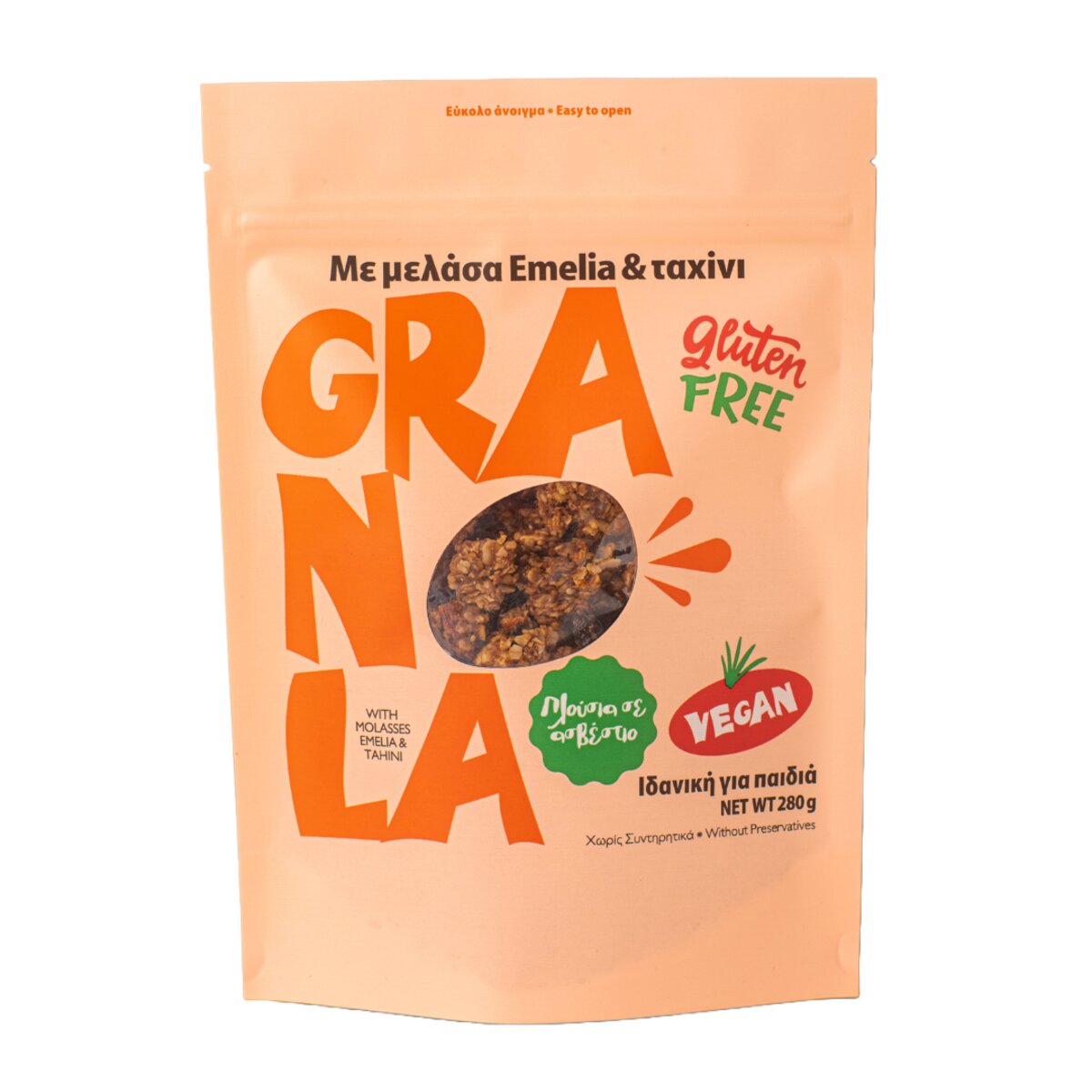 Φωτογραφία προϊόντος: Emelia Fine Foods Γκρανόλα με Ταχίνι & Μελάσα • Emelia • 280γρ