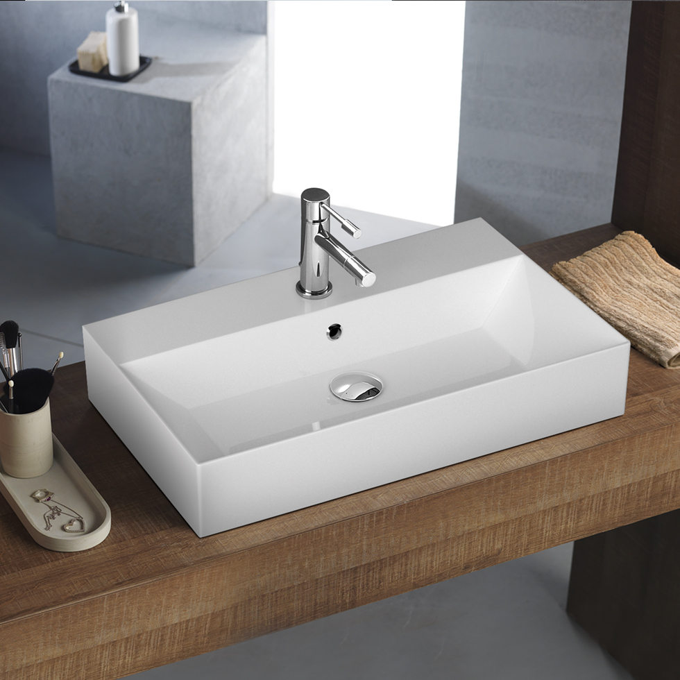 Φωτογραφία προϊόντος: Bianco Ceramica Tetra N 32070 70x42cm Λευκός Eπιτραπέζιος Nιπτήρας