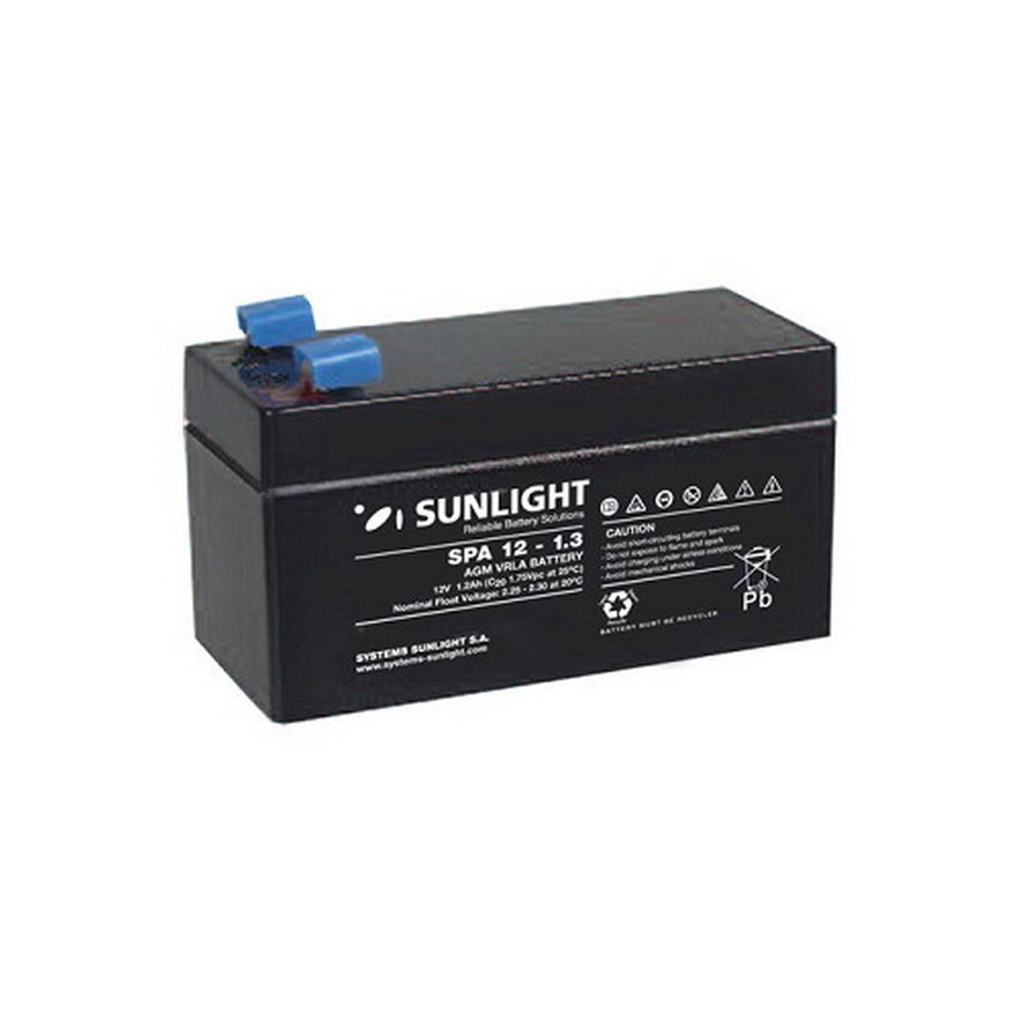 Φωτογραφία προϊόντος: Μπαταρία Sunlight VRLA AGM (12V 1.3Ah) 0.5kg 50mm x 40mm x 97mm