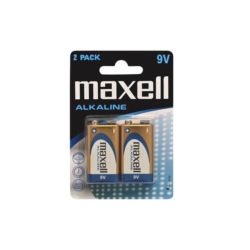Φωτογραφία προϊόντος: Μπαταρία Power Alkaline Maxell 6LR61 size 9V Τεμ. 2