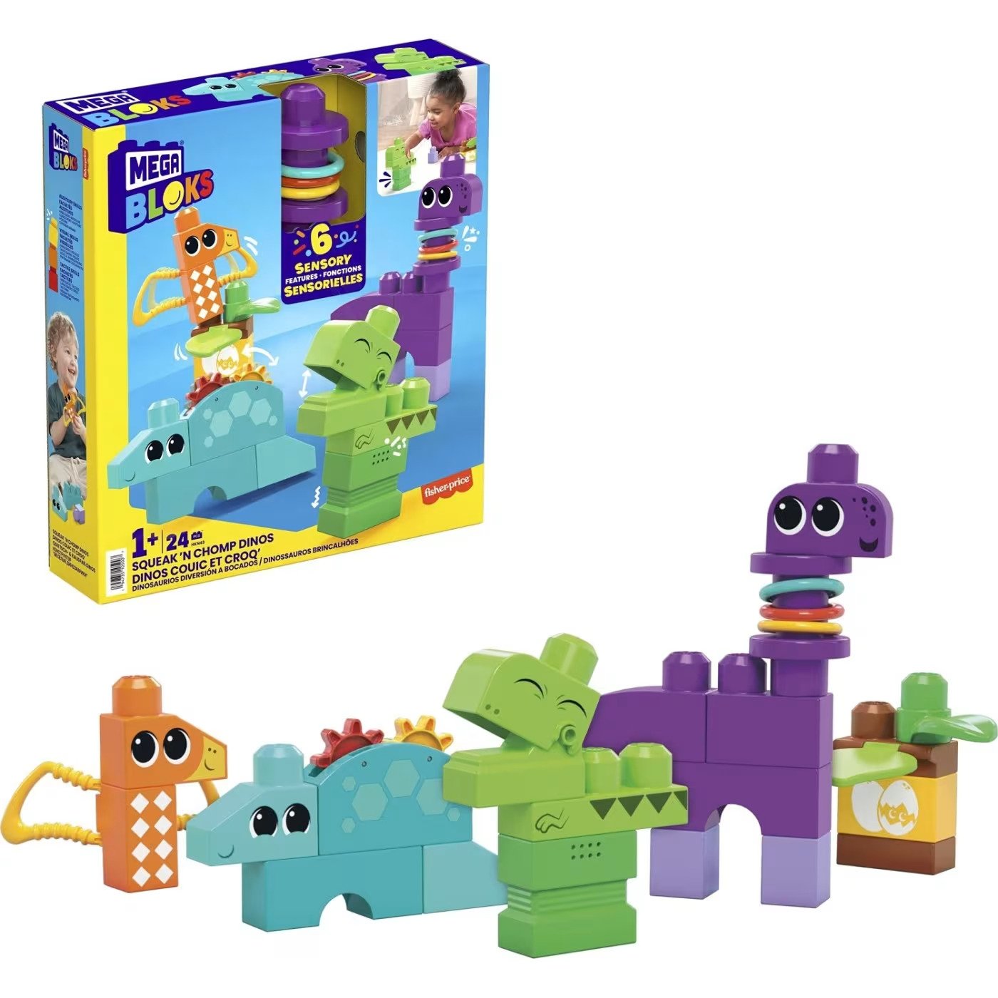 Φωτογραφία προϊόντος: Mega Bloks Mega Blocks Sensory Line Δεινόσαυροι (HKN43)