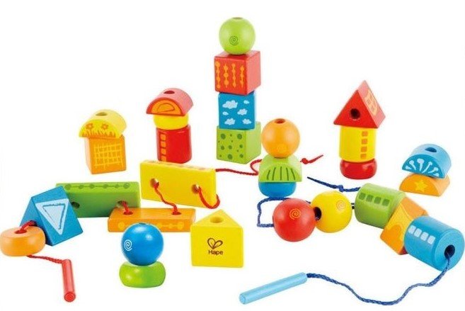 Φωτογραφία προϊόντος: Hape Early Explorer Ξύλινα Σχήματα με Κορδόνι (E1019)