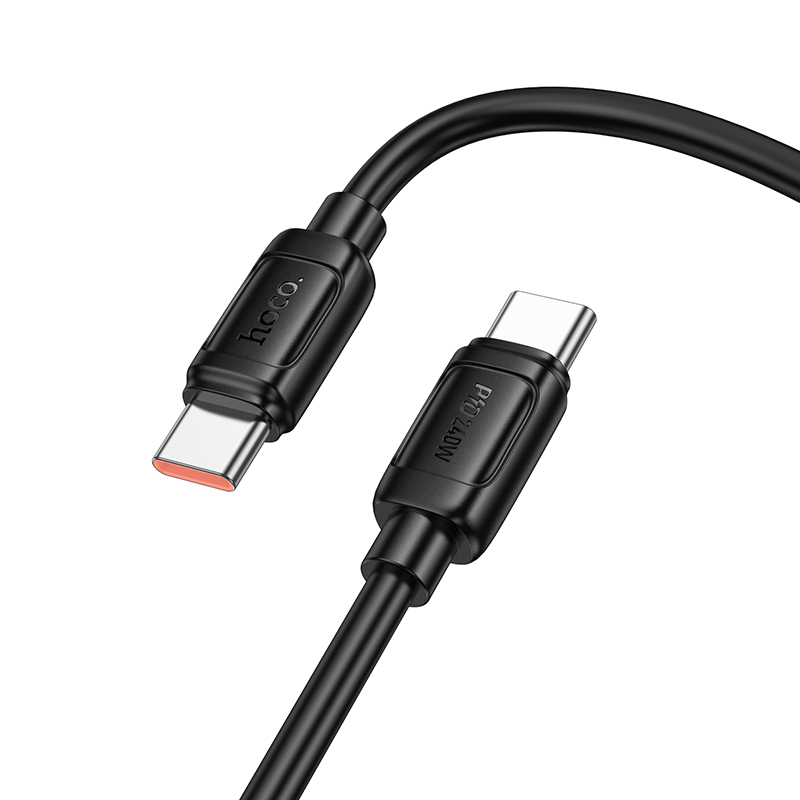 Φωτογραφία προϊόντος: 2ADD149A-D3CC-EF11-9A7B-C174DFB988E4 Καλώδιο σύνδεσης Hoco X115 Surpass USB-C σε USB-C 240W 5A Fast Charging Μαύρο 1m