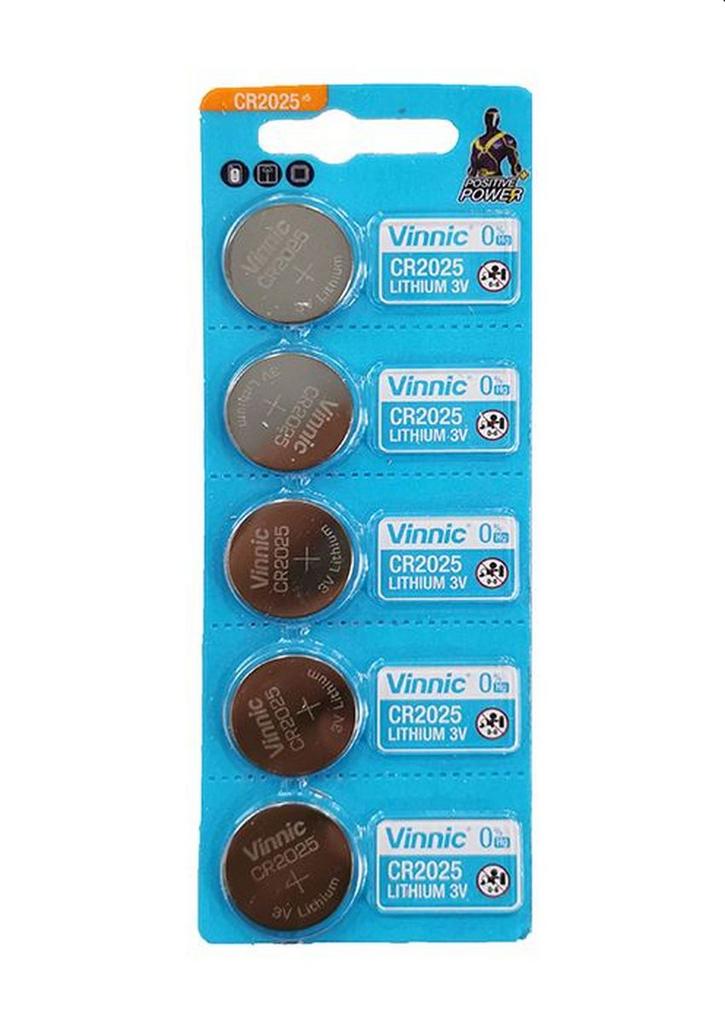 Φωτογραφία προϊόντος: 603BC5AB-8686-F011-9A9A-F48E387BAD9A Buttoncell Vinnic CR2025 3V Τεμ. 5 με Διάτρητη Συσκευασία