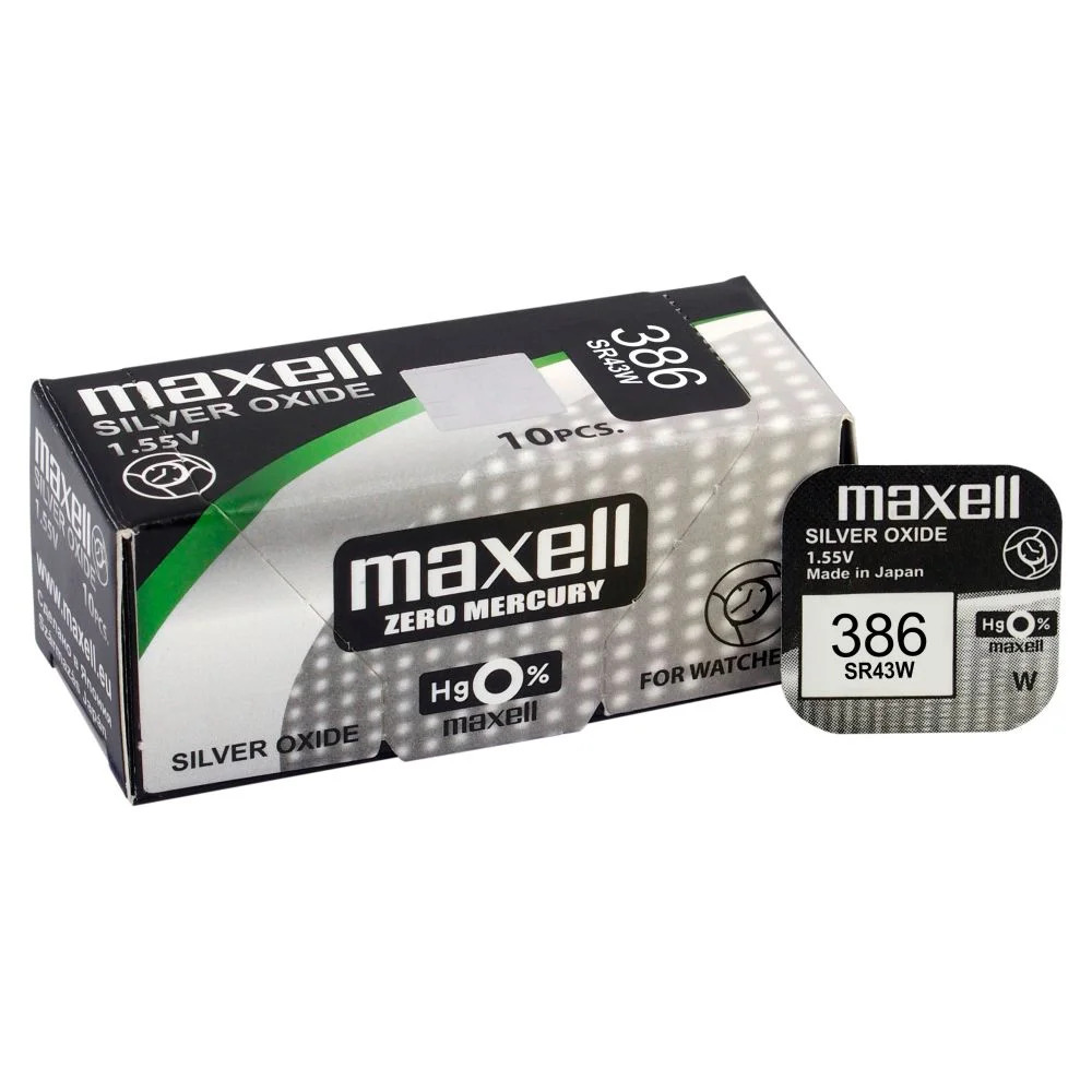 Φωτογραφία προϊόντος: 8CEC2B84-10D7-EF11-9A7D-F48E387BAD9A Buttoncell Maxell 386/SR43W/SR43 Τεμ. 1