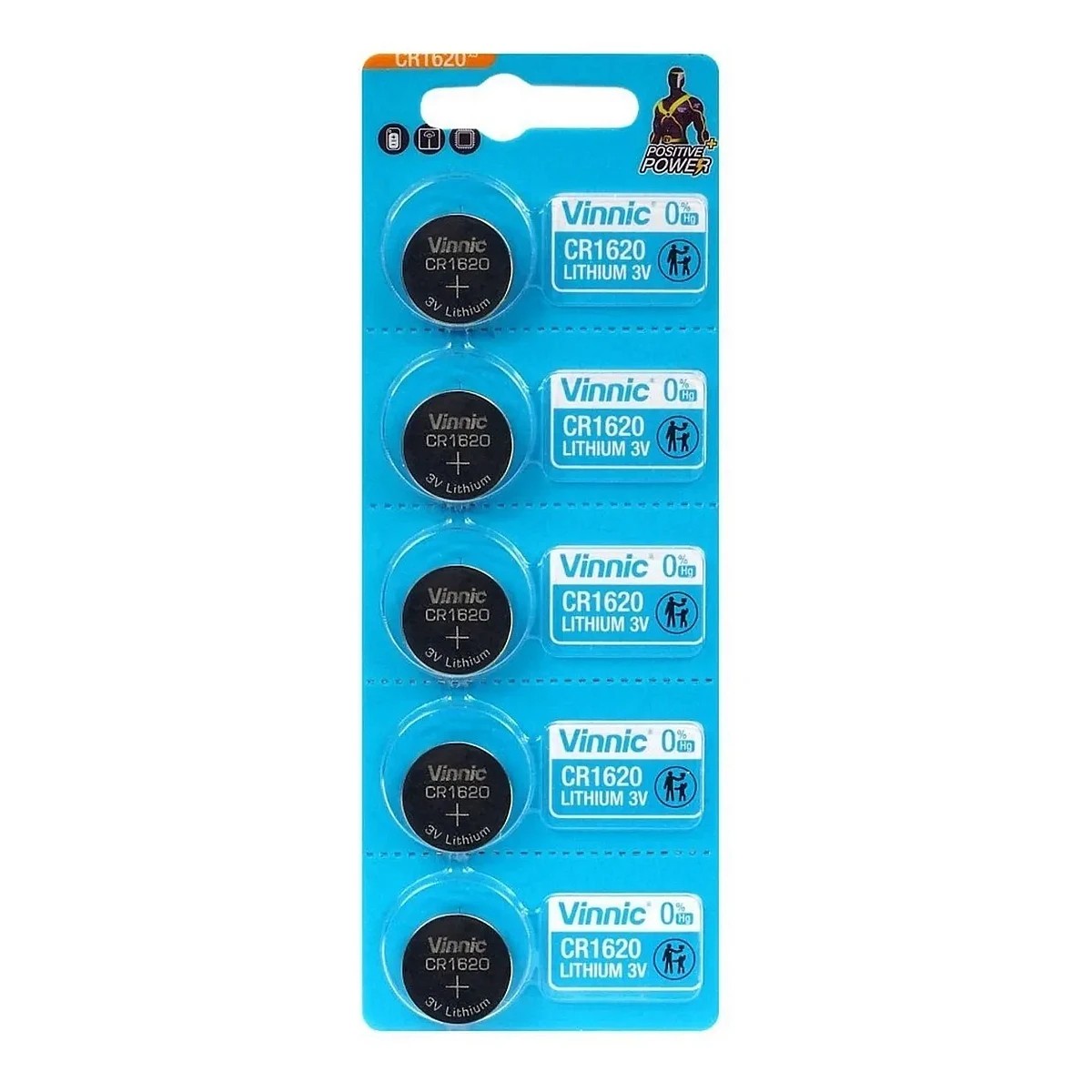 Φωτογραφία προϊόντος: 603BC5AB-8686-F011-9A9A-F48E387BAD9A Buttoncell Vinnic CR1620 3V Τεμ. 5 με Διάτρητη Συσκευασία