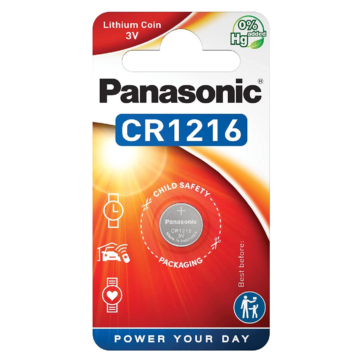 Φωτογραφία προϊόντος: A39B2B1B-77CE-EF11-9A7B-C174DFB988E4 Buttoncell Lithium Coin Panasonic CR1216 Τεμ. 1