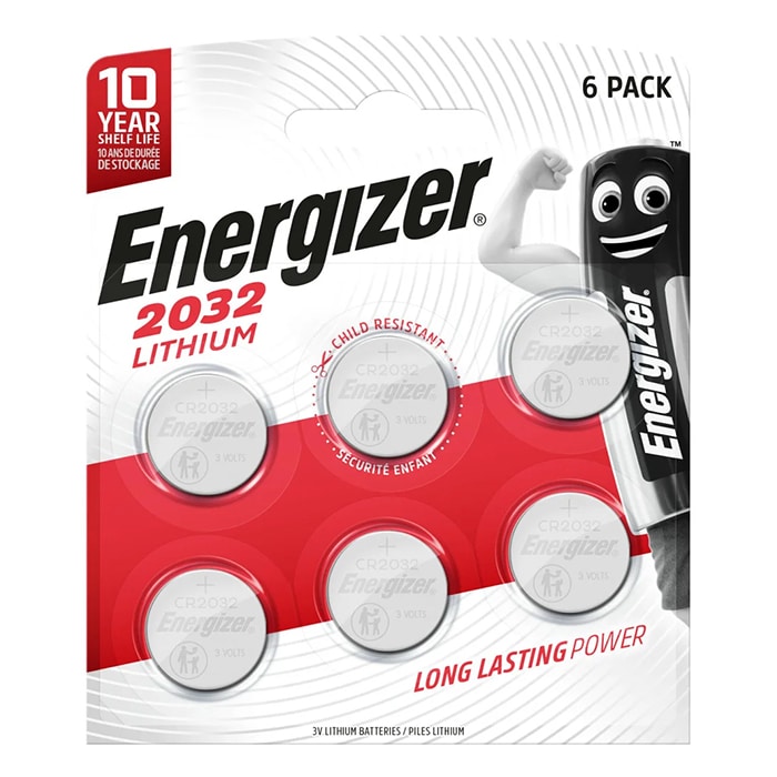 Φωτογραφία προϊόντος: Energizer Buttoncell Lithium CR2032 3V Μπαταρία (Τεμ. 6) 7638900435856