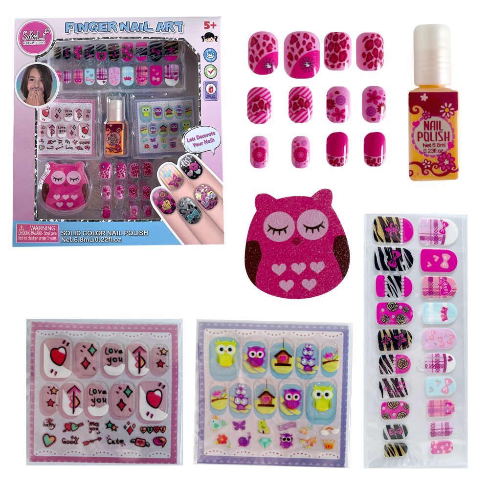 Φωτογραφία προϊόντος: Blue Toys Παιδικό Σετ Αυτοκόλλητων Νυχιών Και Βερνίκι (MKN283053)