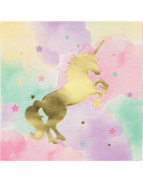 Φωτογραφία προϊόντος: Creative Converting Party Χαρτοπετσέτες Pastel Unicorn 33x33εκ 16 Τμχ (329411)