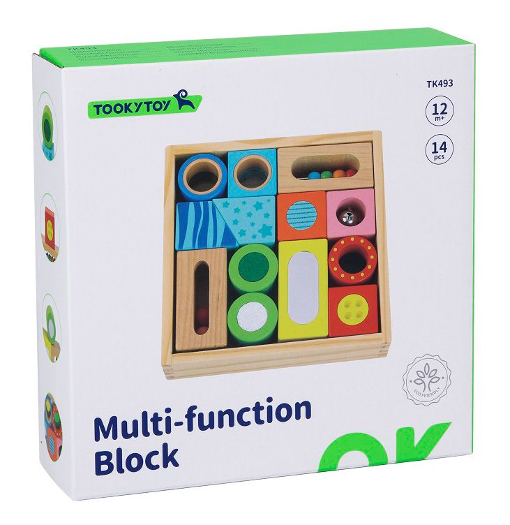 Φωτογραφία προϊόντος: Tooky Toy Tooky Ξύλινα Τουβλάκια Πολλαπλών Δραστηριοτήτων (TK493)