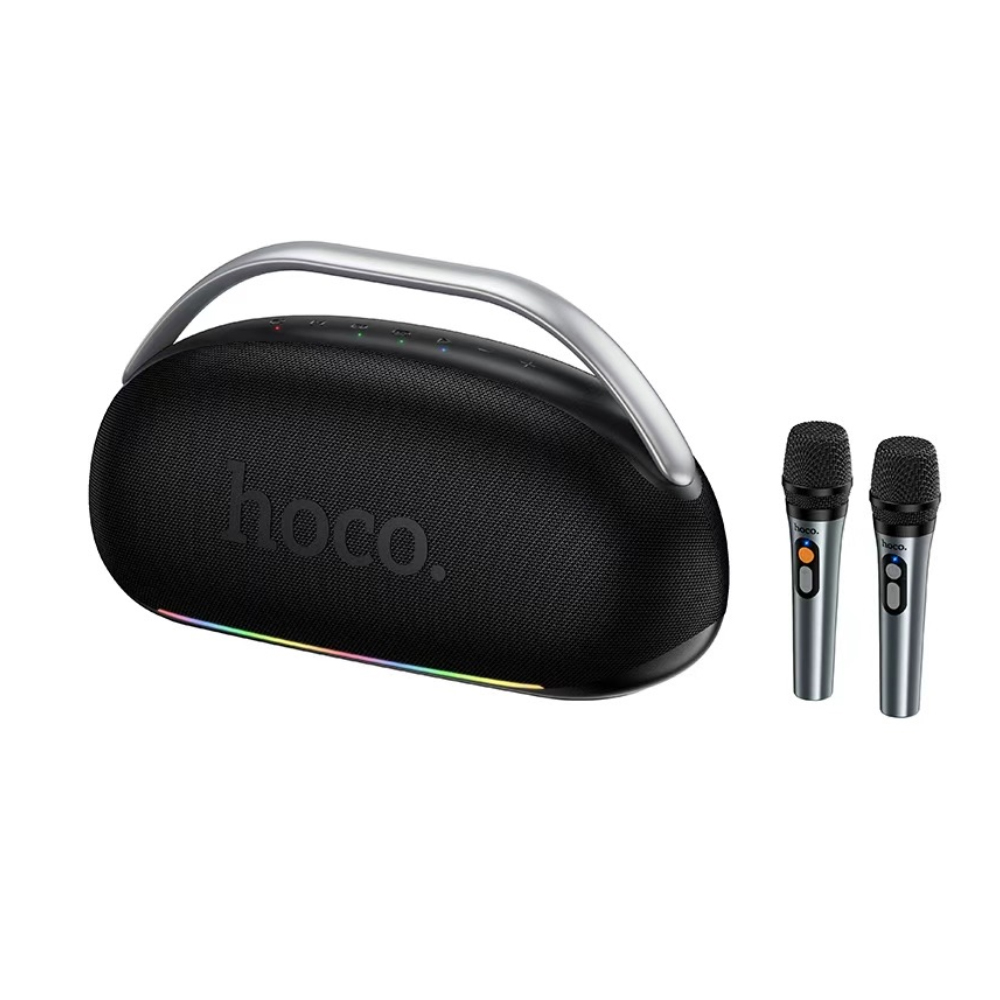 Φωτογραφία προϊόντος: Φορητό Ηχείο Wireless Hoco HT2 Melody TWS BT 5.4 6000mAh 300W με USB MicroSD AUX RGB Φωτισμό και Δυο