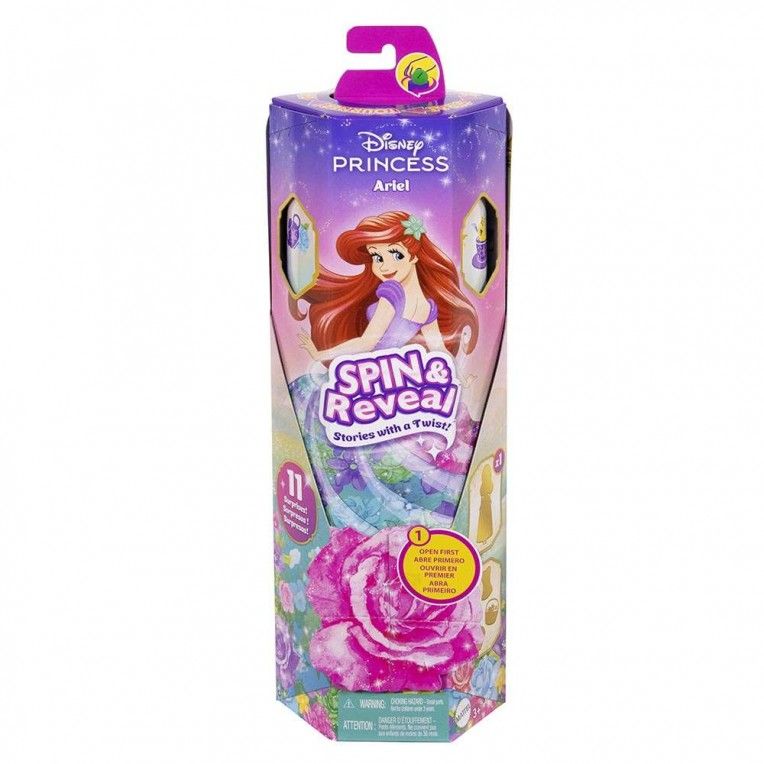 Φωτογραφία προϊόντος: Mattel Disney Princess Spin Reveal Κούκλα Άριελ με 11 Εκπλήξεις (HTV88)