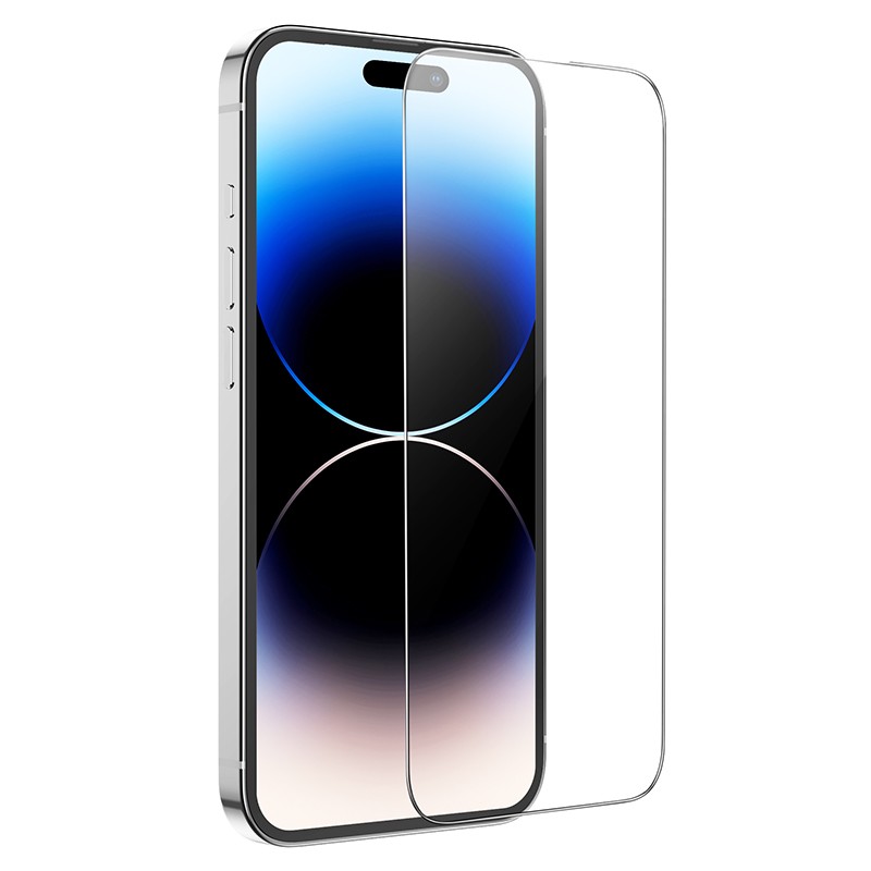 Φωτογραφία προϊόντος: 2ADD149A-D3CC-EF11-9A7B-C174DFB988E4 Tempered Glass Hoco Premium Series G1 0.33mm Flash Attach Full Silk Screen HD για Apple iPhone 15 Pr