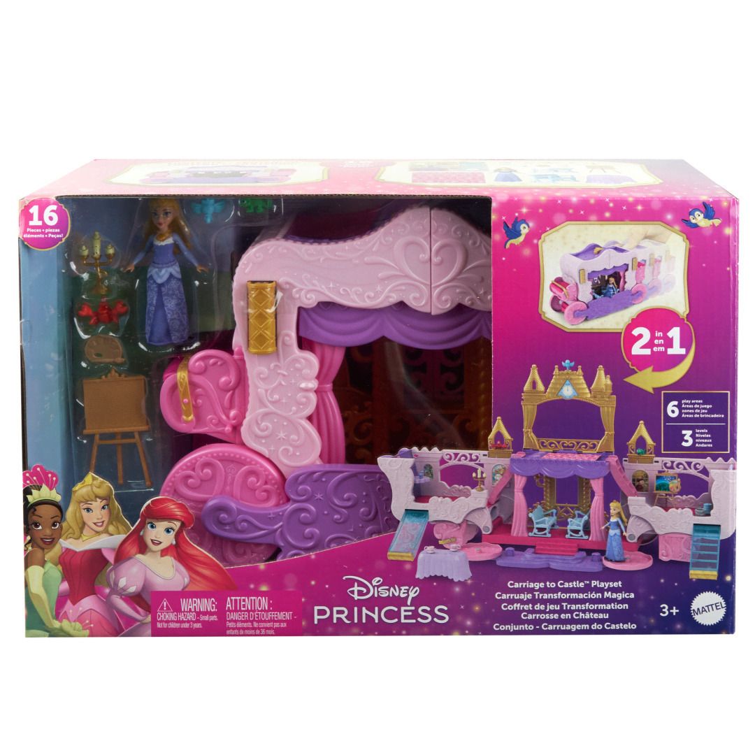 Φωτογραφία προϊόντος: Mattel Disney Princess - Άμαξα - Καστράκι (2 Σε 1) (HWX17)