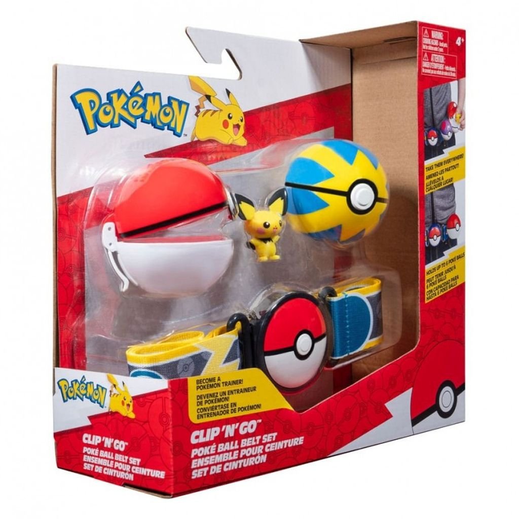Φωτογραφία προϊόντος: Jazwares Pokemon Clip 'N' Go Ζώνη, Poke Balls και Φιγούρα Pichu Wave 15 - 1 (JW095283-W15-01)