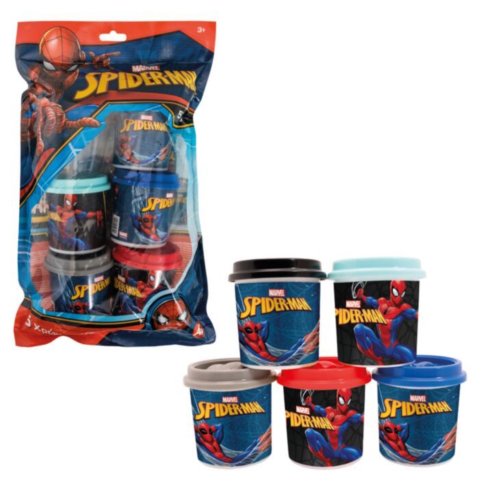 Φωτογραφία προϊόντος: AS το καλό παιχνίδι Spiderman 5 Βαζάκια Πλαστελίνης Σε Σακουλάκι (1045-03609)