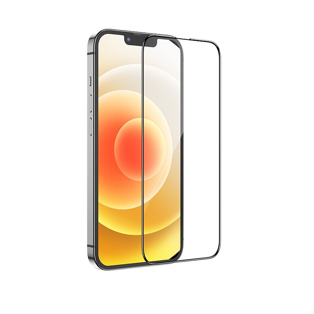 Φωτογραφία προϊόντος: 2ADD149A-D3CC-EF11-9A7B-C174DFB988E4 Tempered Glass Hoco G5 0.33mm Full Silk Screen HD 2.5D για Apple iPhone 13 mini Μαύρο Σετ 10τμχ.