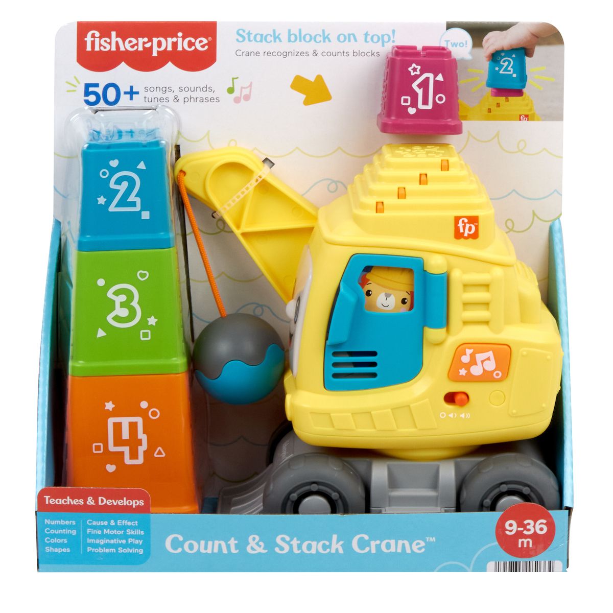 Φωτογραφία προϊόντος: Fisher Price Εκπαιδευτικός Γερανός Με Κύβους (HWY62)