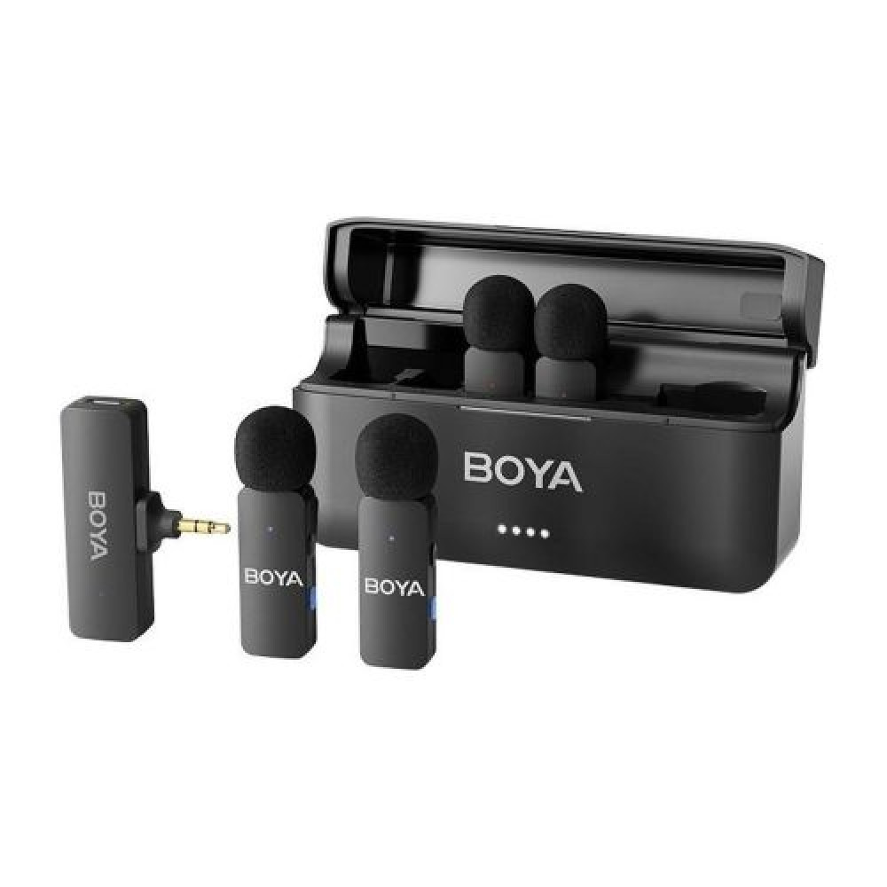 Φωτογραφία προϊόντος: BOYA BY-V4 Wireless 4 person 4-channel mini Lavalier 3.5mm for Camera 2.4GHz Microphone