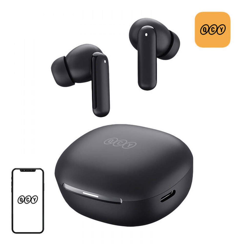 Φωτογραφία προϊόντος: QCY Melobuds N30 (HT16) ANC Black - SBC/AAC IPX4 TWS Earbuds w. Natural Transparency Mode & A.I. ENC