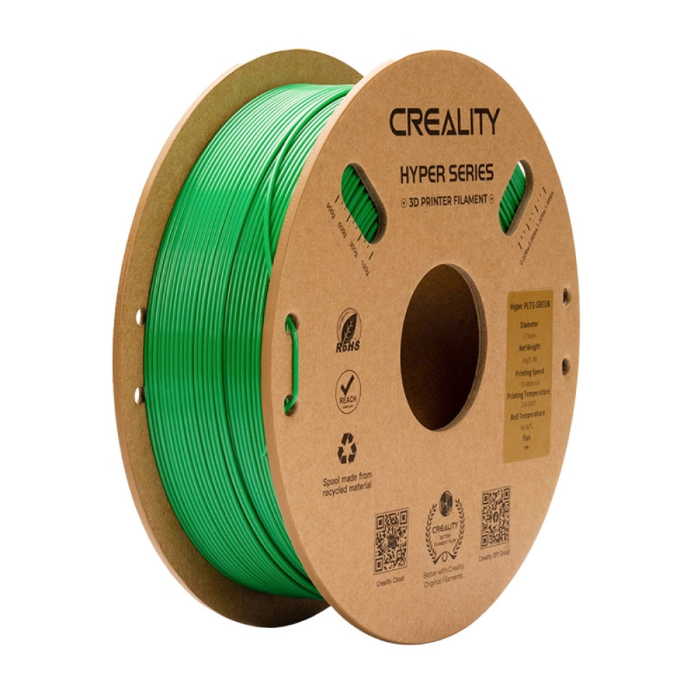 Φωτογραφία προϊόντος: Creality Hyper-PETG Green 3D Printer Filament, fast print, chemical sunlight resist. 1kg 1.76