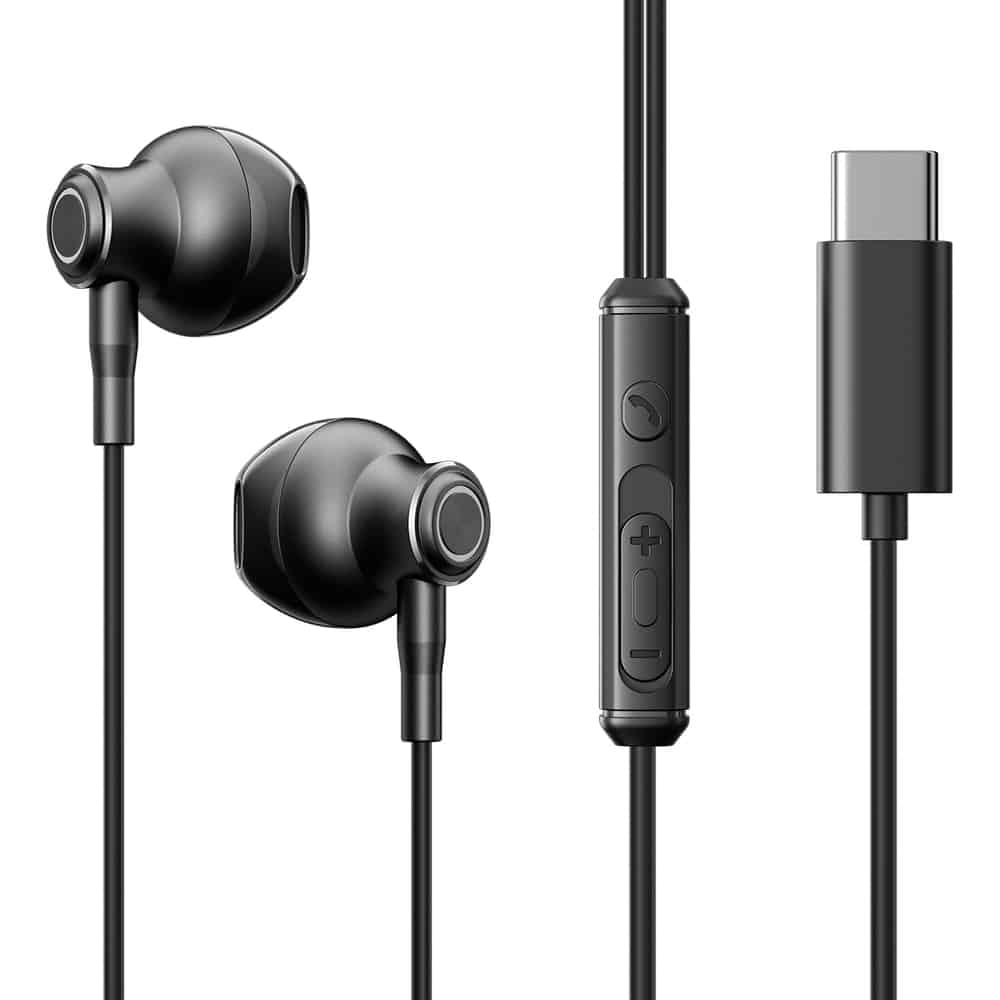 Φωτογραφία προϊόντος: Joyroom Earphone Wired In-Ear Metal Headphones with Remote and Microphone, Type-C USB, Black EU (JR-EC07)
