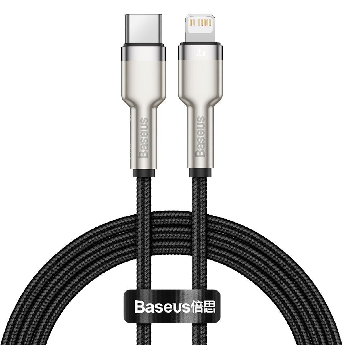 Φωτογραφία προϊόντος: Baseus Type-C - Lightning Cafule Series Metal data cable PD 20W 1m Black (CATLJK-A01)